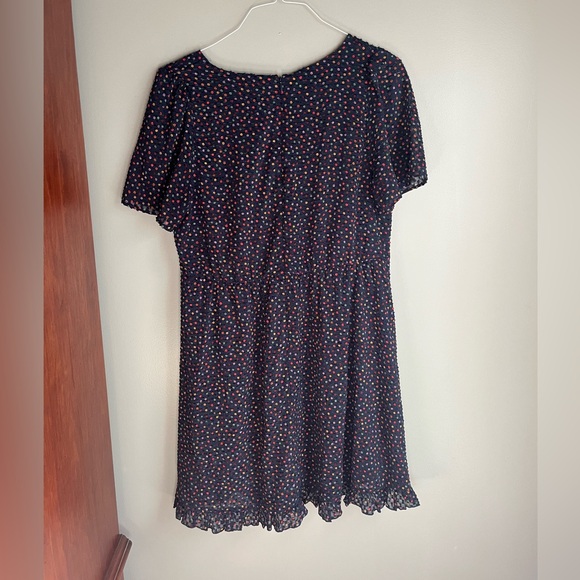 MADEWELL flutter-sleeve ruffle-hem dress in sugar dot! - Picture 3 of 5